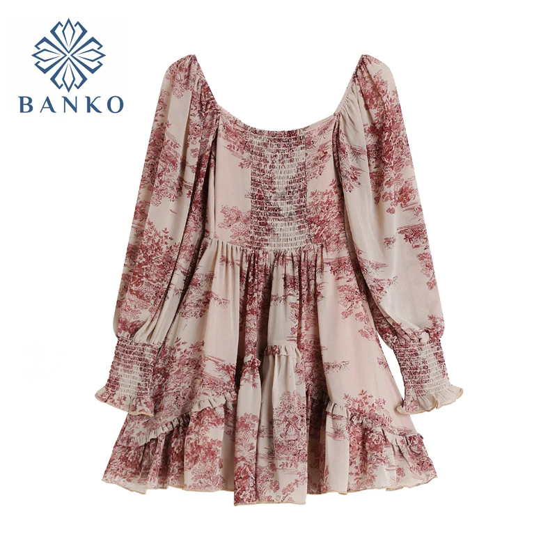 Женское винтажное платье с цветочным принтом, элегантное короткое платье во французском стиле с длинным рукавом и квадратным вырезом, с выс...
Женское винтажное платье с цветочным принтом, элегантное короткое платье во французском стиле с длинным рукавом и квадратным вырезом, с выс...