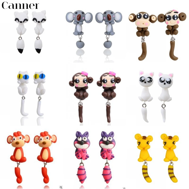CANNER Cute Animal Earrings For Women Hanging 3D Cartoon Lovely Dog Stud Earrings Flower Panda Polymer Clay Girls Earing Jewelry
CANNER Cute Animal Earrings For Women Hanging 3D Cartoon Lovely Dog Stud Earrings Flower Panda Polymer Clay Girls Earing Jewelry