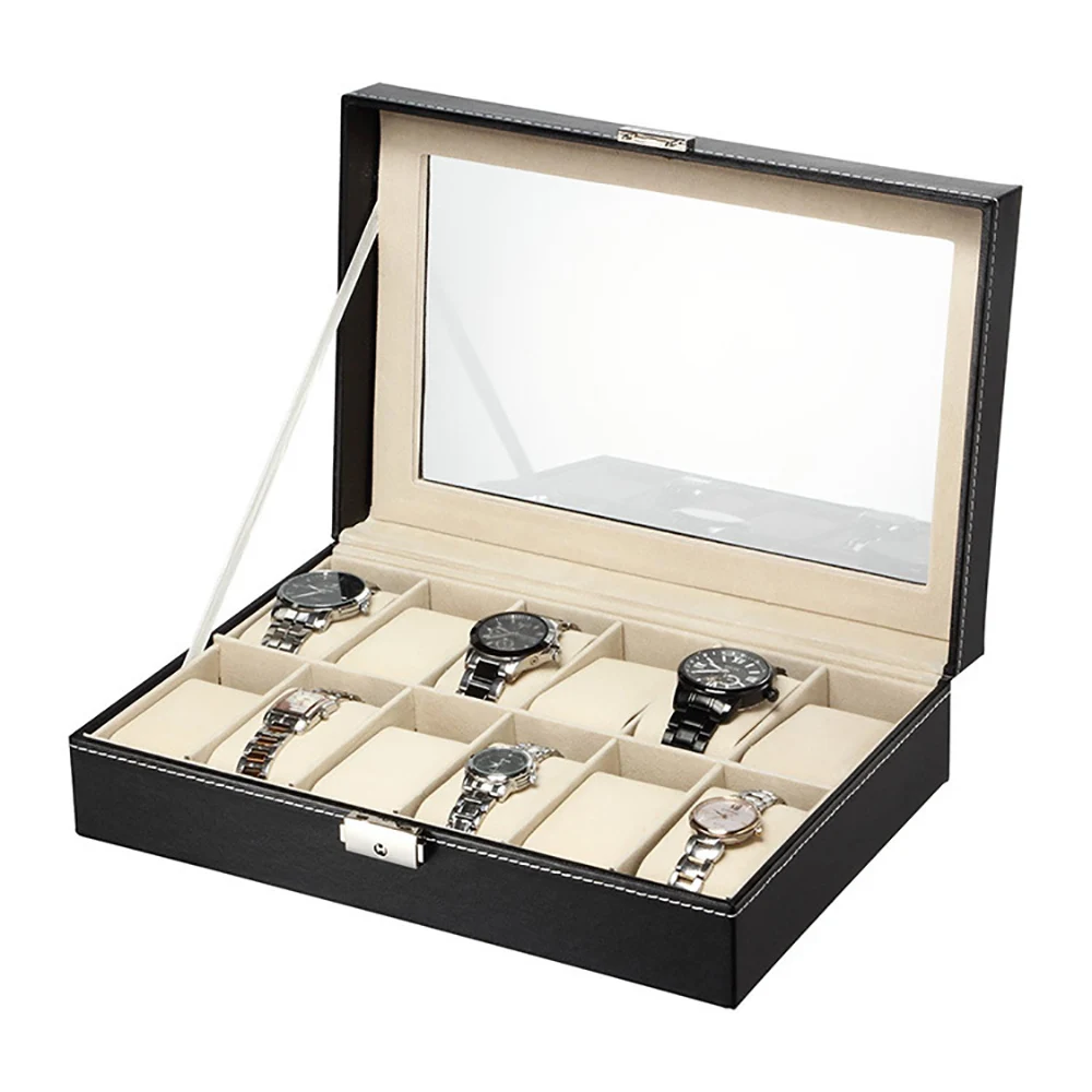 12 Grids Watch Box PU Leather Watch Organizer Watches Men Quartz Watches Organizer Box Jewelry Watch Holder Display Boxes Gift
12 Grids Watch Box PU Leather Watch Organizer Watches Men Quartz Watches Organizer Box Jewelry Watch Holder Display Boxes Gift