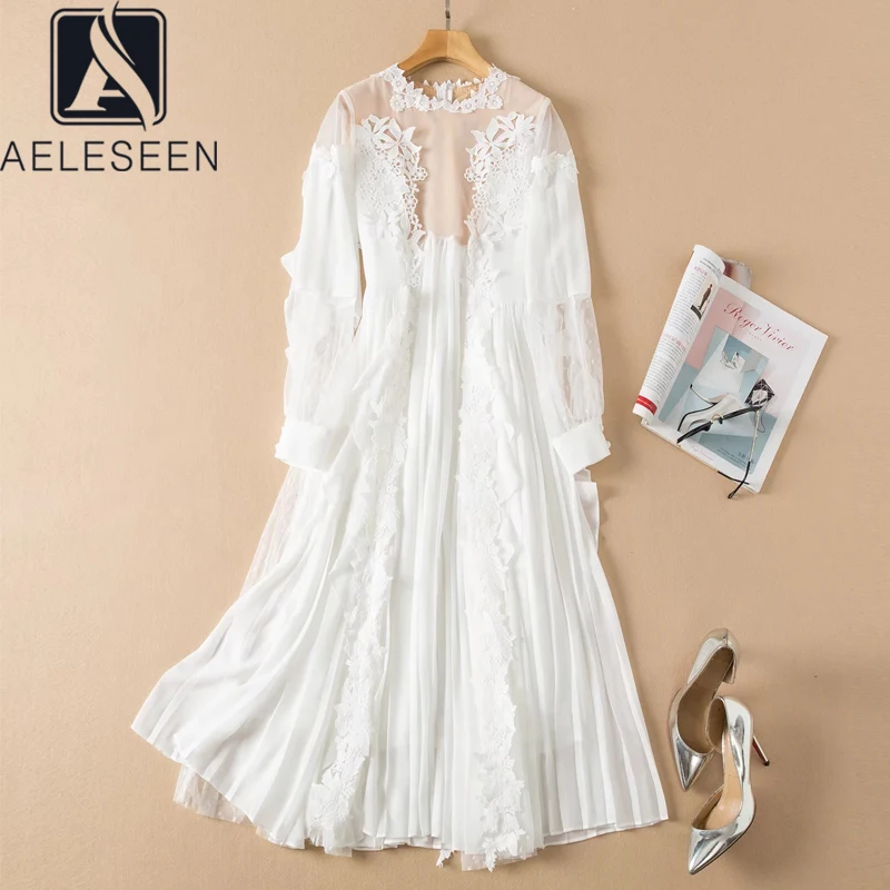 AELESEEN Runway Fashion Women Lace Dress 2022 Spring White Flower Embroidery Ruffles Solid Maxi Long Elegant Party Vacation XXL
AELESEEN Runway Fashion Women Lace Dress 2022 Spring White Flower Embroidery Ruffles Solid Maxi Long Elegant Party Vacation XXL