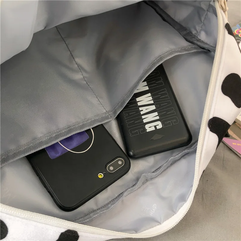 Multifunction Cute Girl Backpack Large Capacity Dairy Cattle Texture Student Schoolbag Fashion Handbags With One Shoulder Slung
Multifunction Cute Girl Backpack Large Capacity Dairy Cattle Texture Student Schoolbag Fashion Handbags With One Shoulder Slung