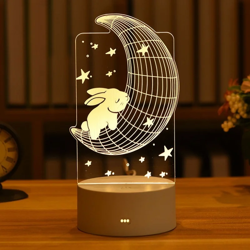 Creative 3D Night Lamp Acrylic Desktop Nightlight Boys and Girls Holiday Gift Decorative Night Light Bedroom Bedside Table Lamp
Creative 3D Night Lamp Acrylic Desktop Nightlight Boys and Girls Holiday Gift Decorative Night Light Bedroom Bedside Table Lamp