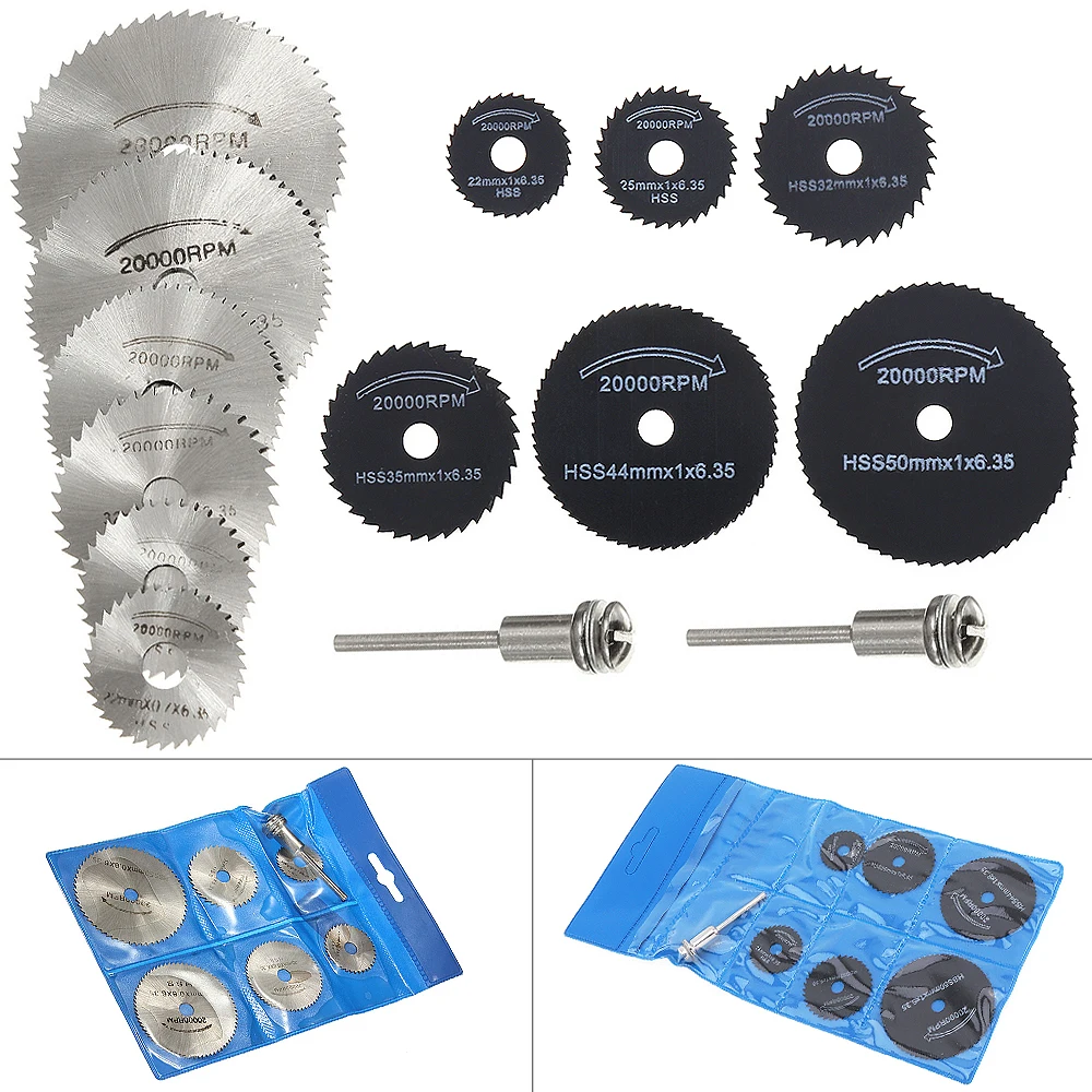 14pcs/set HSS Circular Saw Blade Cutting Disc Rotary Wheel Wood Metal Cutter Disk Power Tool Kit with Shank Drill Mandrel
14pcs/set HSS Circular Saw Blade Cutting Disc Rotary Wheel Wood Metal Cutter Disk Power Tool Kit with Shank Drill Mandrel