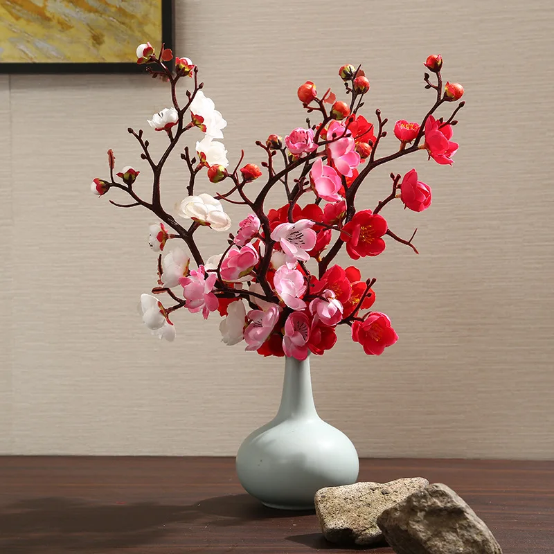 1PC Silk Plum Cherry Blossom Artificial Flower Vase Wedding DIY Fake Flower Bonsai Home Decor Christmas New Year 2022 Decoration
1PC Silk Plum Cherry Blossom Artificial Flower Vase Wedding DIY Fake Flower Bonsai Home Decor Christmas New Year 2022 Decoration