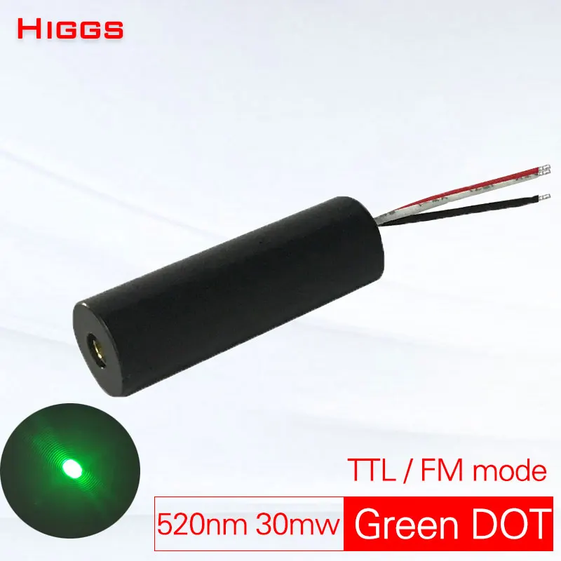 Лазерный модуль 520nm 30 мВт зеленый TTL с модуляцией частоты точечный лазерный