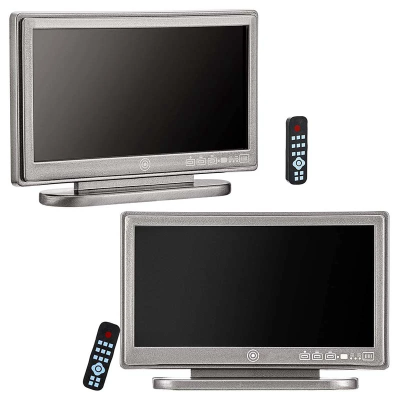 2Pcs 1:12 Dollhouse Miniature TV Television with Remote Control Dollhouse Furniture Dollhouse Decoration Accessories
2Pcs 1:12 Dollhouse Miniature TV Television with Remote Control Dollhouse Furniture Dollhouse Decoration Accessories