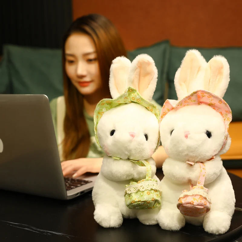 

28-70cm Kawaii British Style Rabbit Plush Toys Stuffed Animal Bunny Doll Children Appease Toy Girls Baby Gifts Easter Decoration