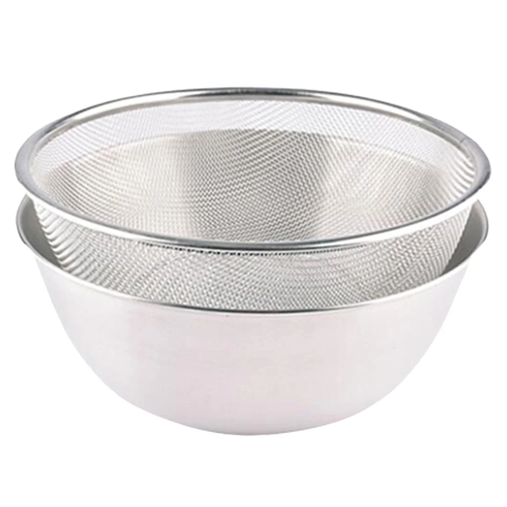 1 Set Stainless Steel Drain Basket Bowl Set Kitchen Colander Basket Set
1 Set Stainless Steel Drain Basket Bowl Set Kitchen Colander Basket Set