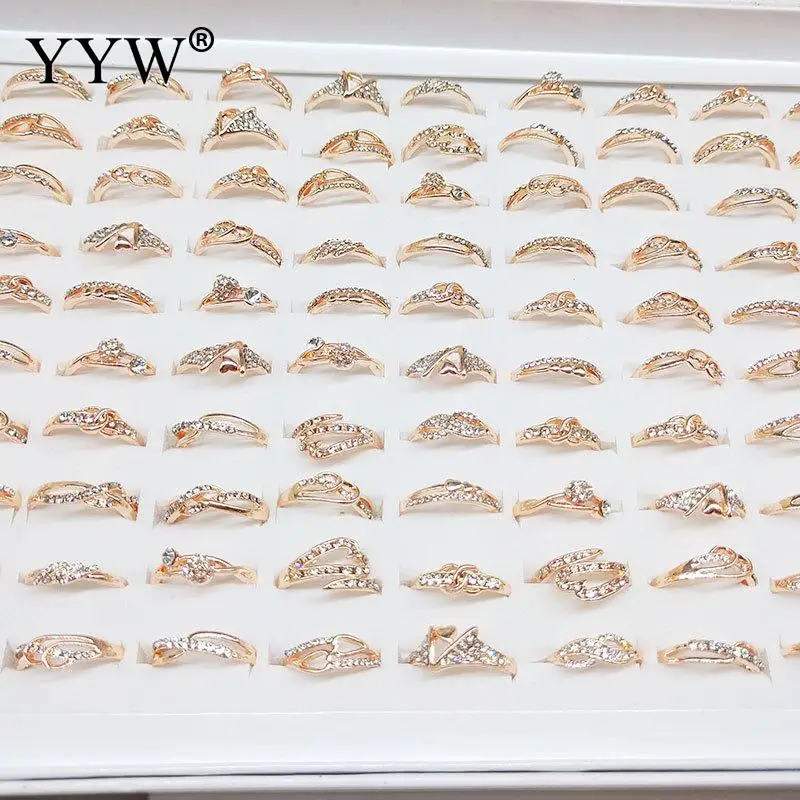 Vintage Women Crystal Finger Rings 100PCs/Box Mixed Size and Style Fashion Rhinestone Classic Rings Jewelry for Christmas Gift
Vintage Women Crystal Finger Rings 100PCs/Box Mixed Size and Style Fashion Rhinestone Classic Rings Jewelry for Christmas Gift