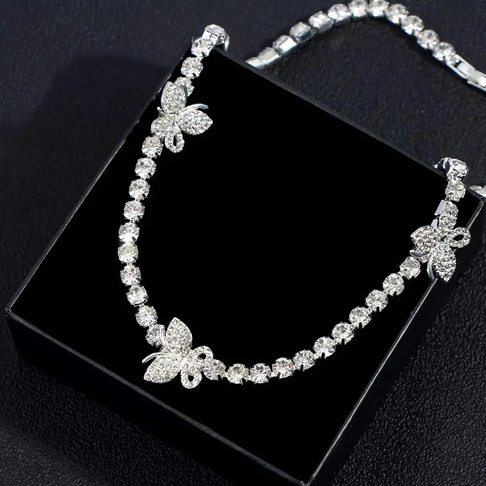6MM Shiny Rhinestone Tennis Chain Butterfly Choker Necklace Iced Out Crystal Butterfly Small Animal Necklace Hip Hop Jewelry
6MM Shiny Rhinestone Tennis Chain Butterfly Choker Necklace Iced Out Crystal Butterfly Small Animal Necklace Hip Hop Jewelry