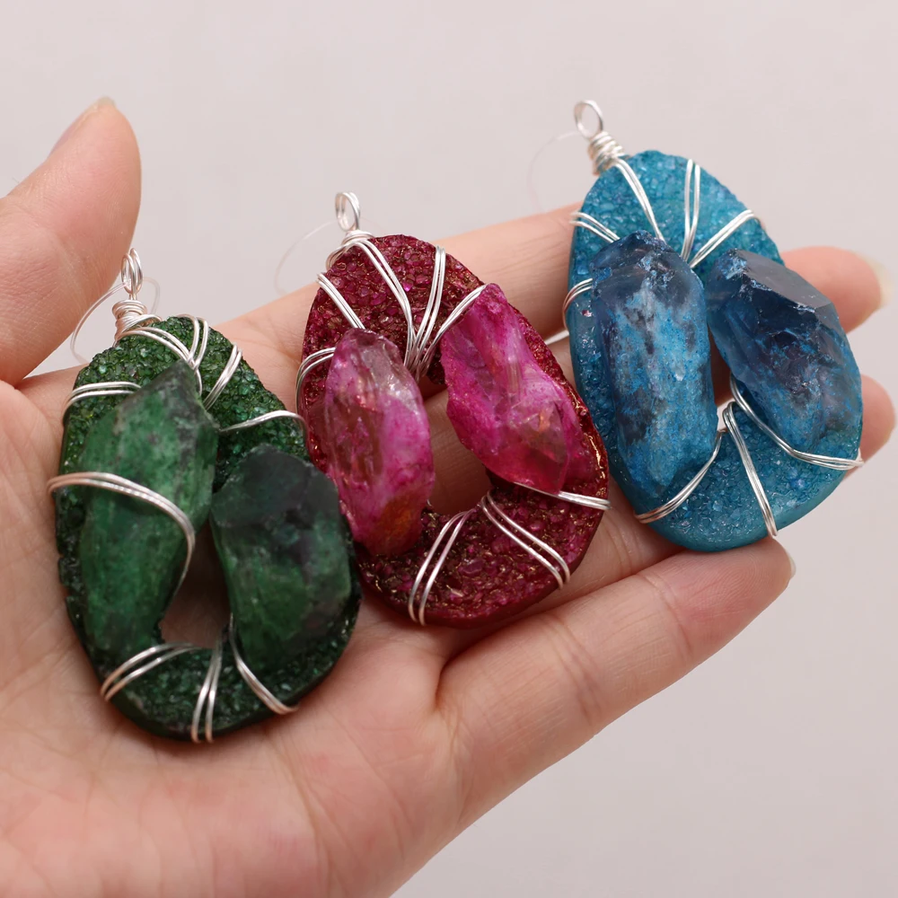 Natural Semi-precious Stone Egg-shaped Crystal Bud Winding Silver Wire Pendant Charms for Jewelry Making DIY Necklace Accessorie
Natural Semi-precious Stone Egg-shaped Crystal Bud Winding Silver Wire Pendant Charms for Jewelry Making DIY Necklace Accessorie