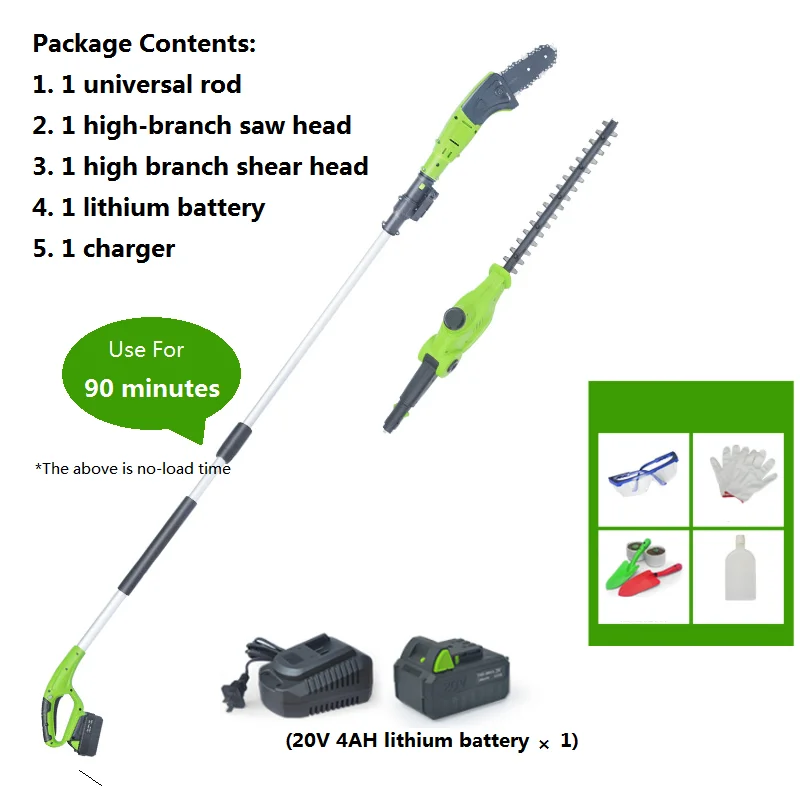 20V High Branch Saw Fruit Tree Branch Pruning Machine Electric High-Altitude Chainsaw Household Multi-Function Logging Artifact
20V High Branch Saw Fruit Tree Branch Pruning Machine Electric High-Altitude Chainsaw Household Multi-Function Logging Artifact