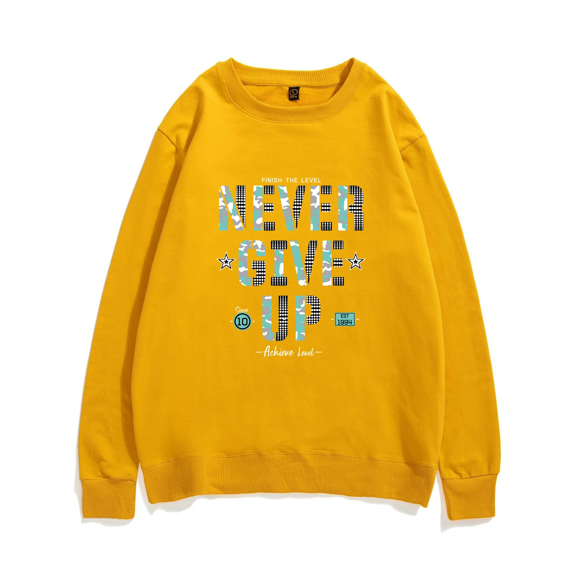 Plus Size S-3XL Hoodies Women Fashion Never Give Up Printed Sweatshirt Casual Unisex Clothing for Autumn or Spring
Plus Size S-3XL Hoodies Women Fashion Never Give Up Printed Sweatshirt Casual Unisex Clothing for Autumn or Spring