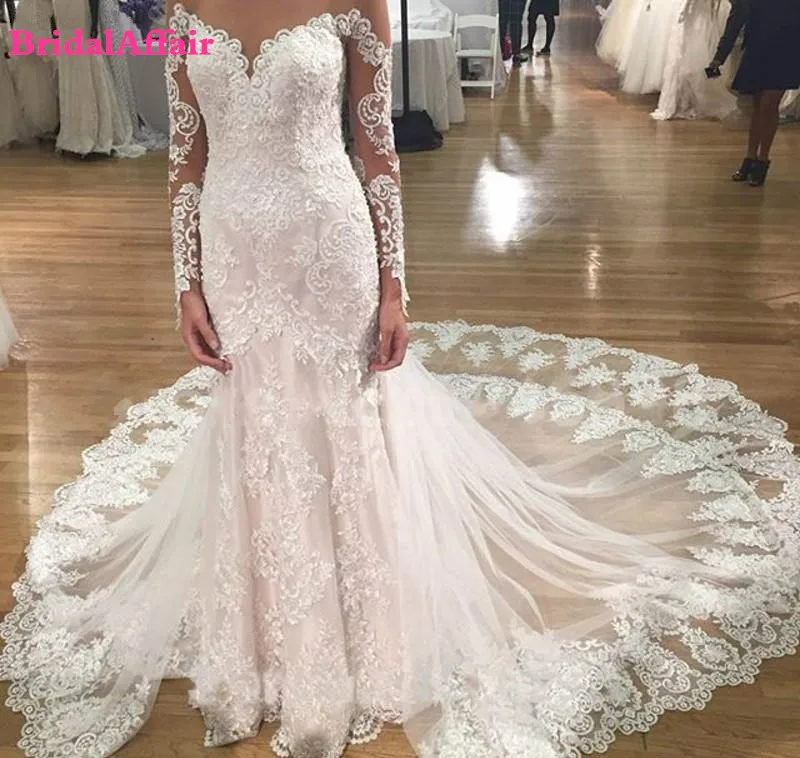 Sexy Mermaid Wedding Dress Stunning White Lace Long Sleeves Garden Summer Formal Bridal Gown Plus Size Custom Made
Sexy Mermaid Wedding Dress Stunning White Lace Long Sleeves Garden Summer Formal Bridal Gown Plus Size Custom Made