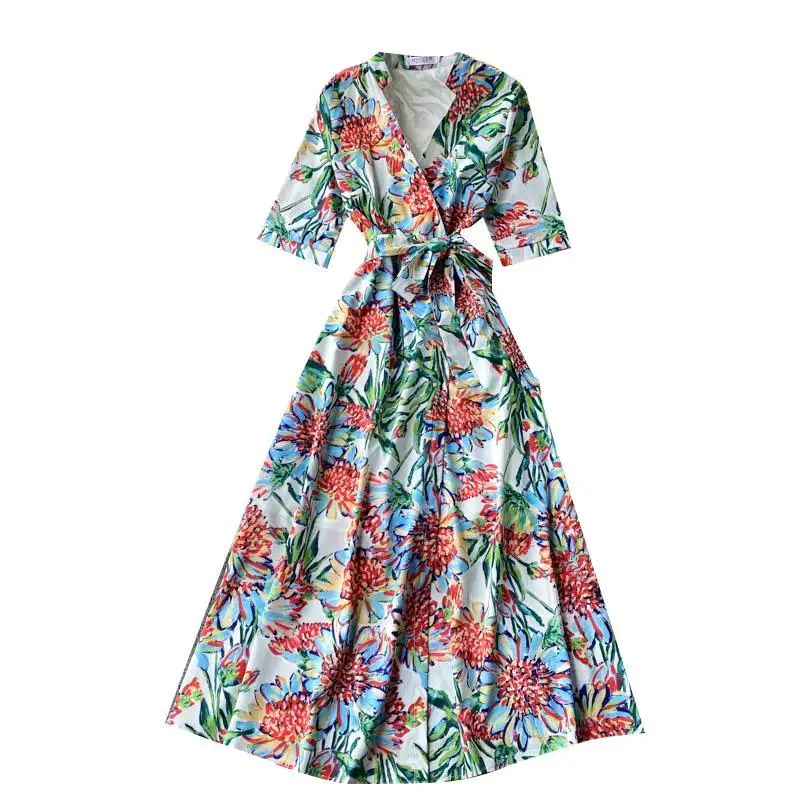 Smlinan Summer Vintage Bohemian Beach Long Dresses Women Short Sleeve Floral Bandage Dress Elegant Evening Party Robe Longue
Smlinan Summer Vintage Bohemian Beach Long Dresses Women Short Sleeve Floral Bandage Dress Elegant Evening Party Robe Longue