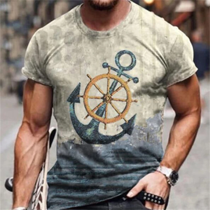 Мужская футболка с коротким рукавом и круглым вырезом, с 3D-принтом
Мужская футболка с коротким рукавом и круглым вырезом, с 3D-принтом