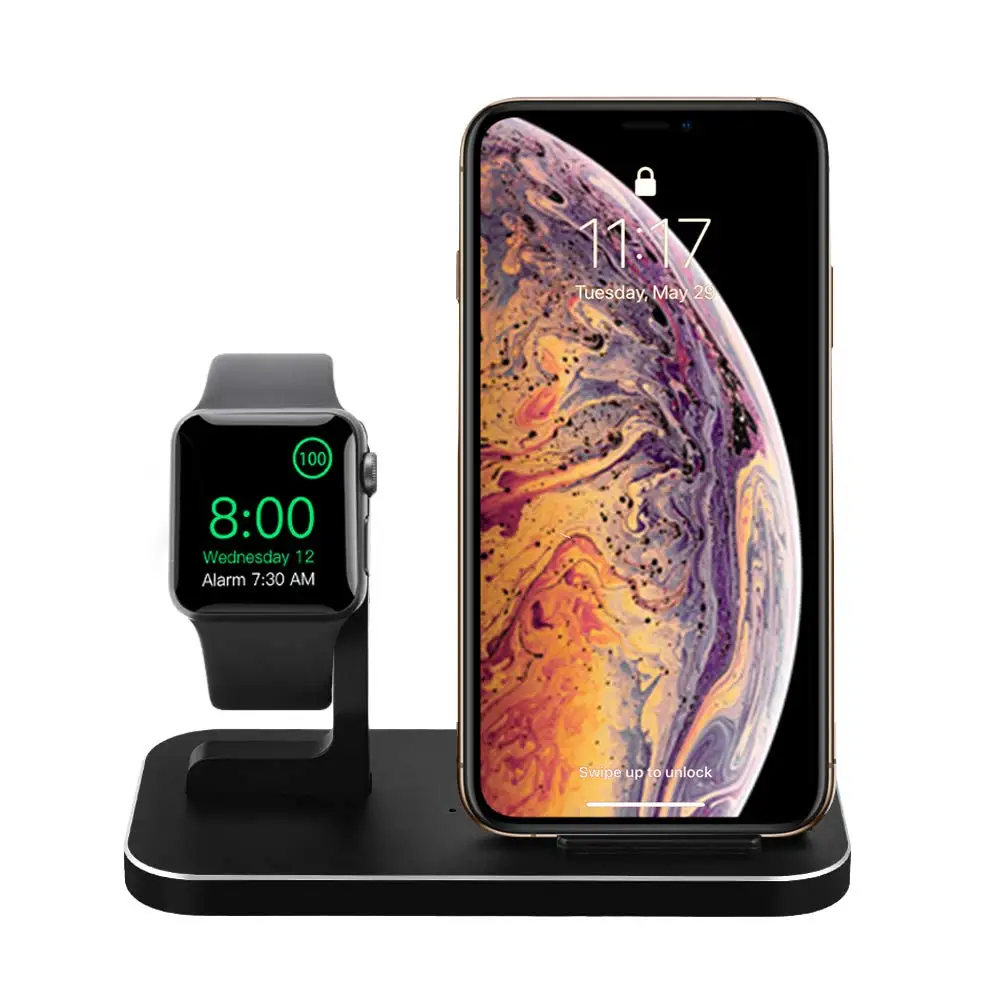 7.5W Fast Wireless Charger Stand For iPhone 11 Pro Max X Xs 8 Plus Apple Watch Series 5/4/3/2/1 Foldable 2 In 1 Charging Station
7.5W Fast Wireless Charger Stand For iPhone 11 Pro Max X Xs 8 Plus Apple Watch Series 5/4/3/2/1 Foldable 2 In 1 Charging Station