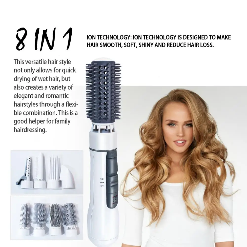 8 In 1 Hot Air Brush Set One Step Hot Air Comb Hair Blower Multifunctional Heated Hair Dryer Professional Hair Styling Tools
8 In 1 Hot Air Brush Set One Step Hot Air Comb Hair Blower Multifunctional Heated Hair Dryer Professional Hair Styling Tools