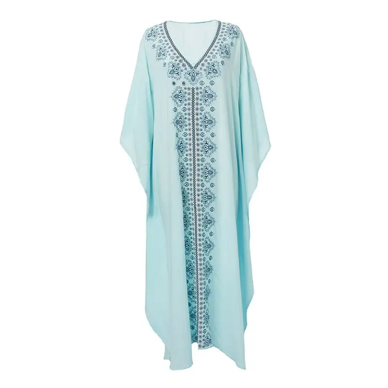 85DE Womens Long Batwing Sleeves Kaftans Swimsuit Cover Up Ethnic Vintage Floral Printed V-Neck Kimono Beach Maxi Dress Flowy
85DE Womens Long Batwing Sleeves Kaftans Swimsuit Cover Up Ethnic Vintage Floral Printed V-Neck Kimono Beach Maxi Dress Flowy