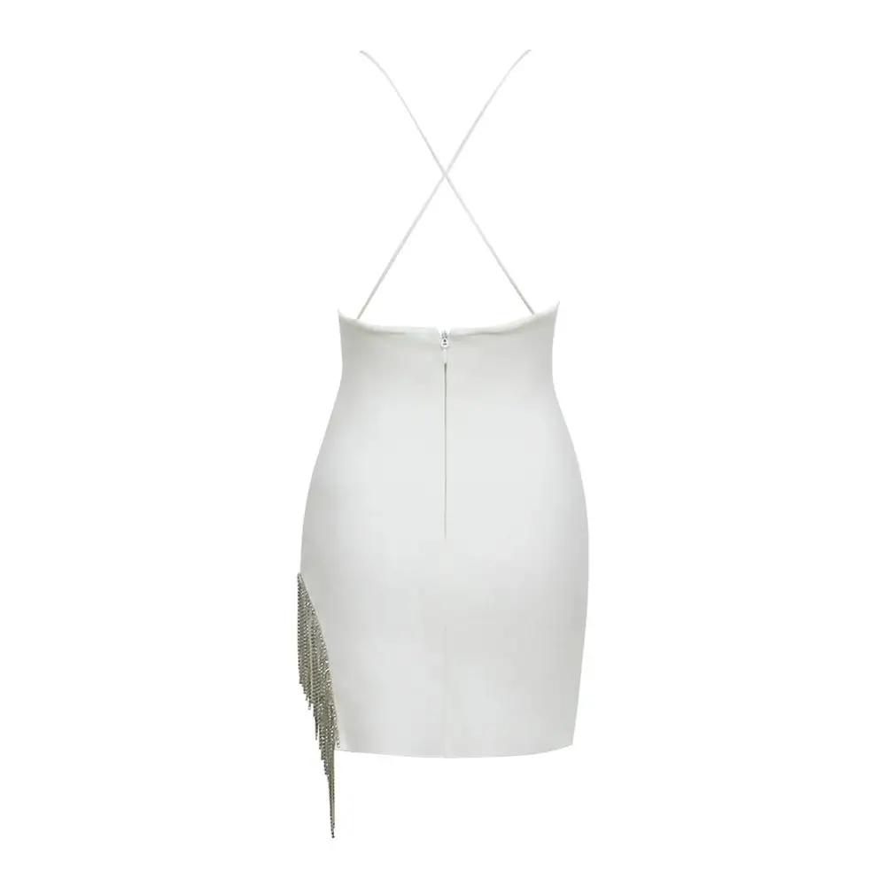 2019 Vestidos Women Sexy Designer Tassel White Mini Dress Celebrity Bling Night Club Party Dress
2019 Vestidos Women Sexy Designer Tassel White Mini Dress Celebrity Bling Night Club Party Dress