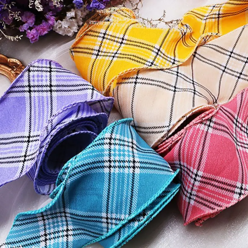 Головной убор из шифона, 5,5 см, 25 ярдов, с манжетами, с бантом для волос, аксессуары для одежды, в клетку, 55 мм 
Головной убор из шифона, 5,5 см, 25 ярдов, с манжетами, с бантом для волос, аксессуары для одежды, в клетку, 55 мм