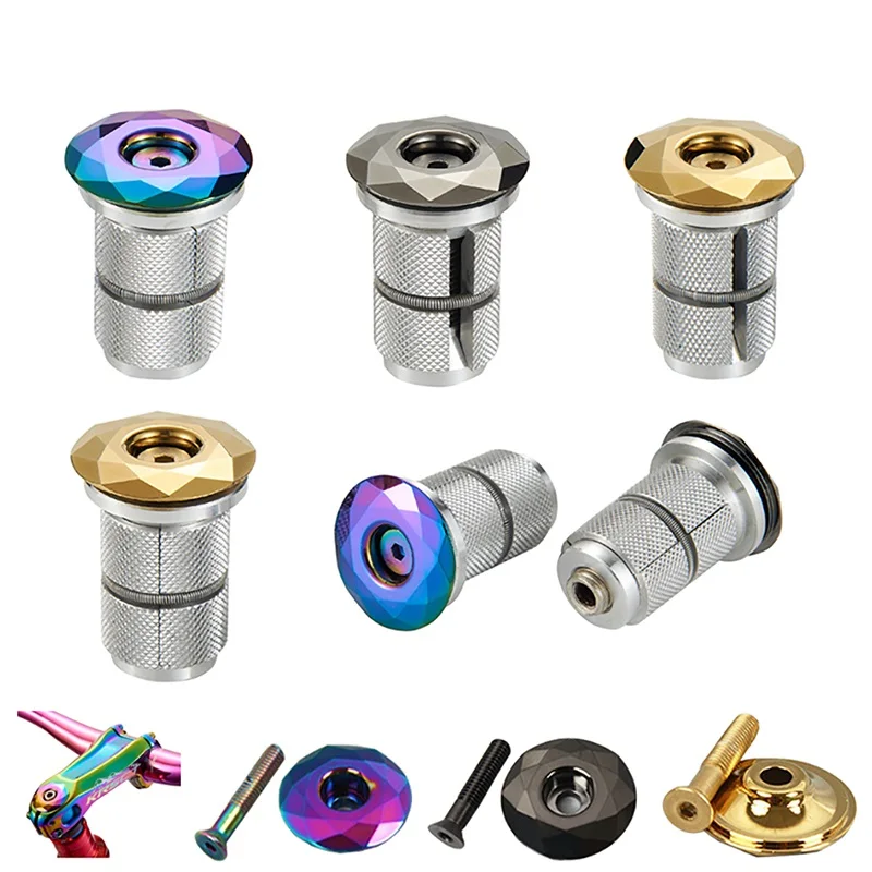 Road Mountain Bike Parts 1-1/8" Top Cover Aluminum Alloy Expander Titanium Plated Top Cover Suitable For 28.6mm Front Fork
Road Mountain Bike Parts 1-1/8" Top Cover Aluminum Alloy Expander Titanium Plated Top Cover Suitable For 28.6mm Front Fork