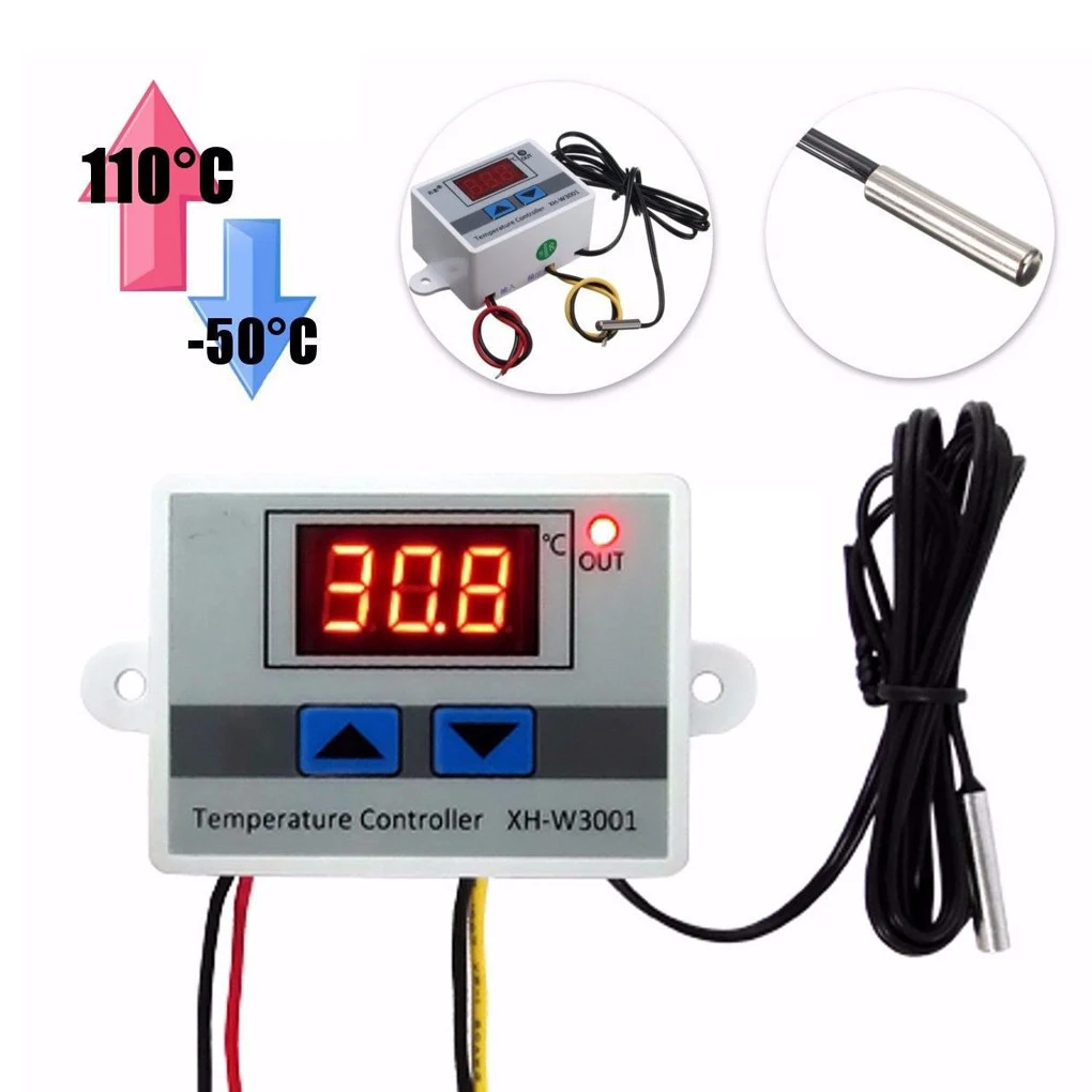 W3230 LED Digital Thermostat Temperature Control DC 12V AC 110V 220V 20A Mini LED Display Thermostat Waterproof Probe
W3230 LED Digital Thermostat Temperature Control DC 12V AC 110V 220V 20A Mini LED Display Thermostat Waterproof Probe