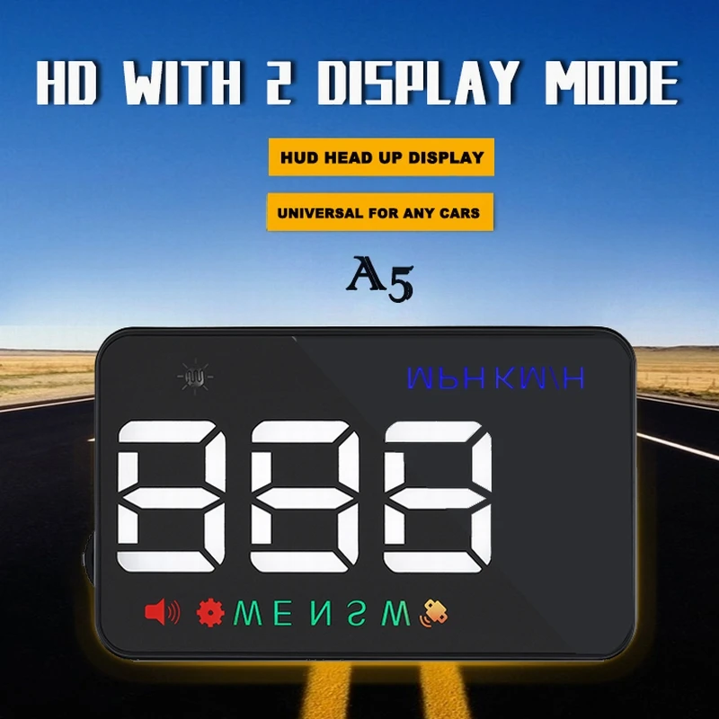 Дисплей на лобовое стекло A5 HUD навигация GPS проектор скорости бортовой компьютер