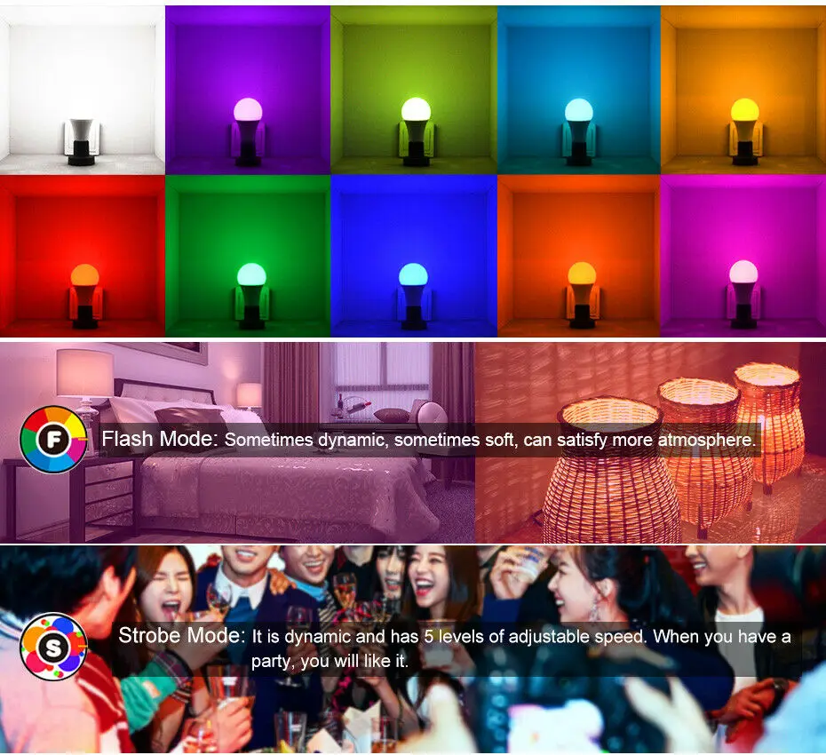 E27 B22 LED Bulbs Dimmable Color Changing RGB Magic LED Bulb 5W 10W 15W RGB Led Lamp Spotlight With IR Remote Control
E27 B22 LED Bulbs Dimmable Color Changing RGB Magic LED Bulb 5W 10W 15W RGB Led Lamp Spotlight With IR Remote Control