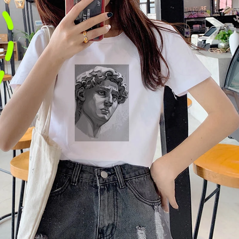 Women's T-shirt 90s Ulzzang Harajuku Graphic Funny Stone sculpture Print T-shirt O Neck Casual Women's Top T-shirt
Women's T-shirt 90s Ulzzang Harajuku Graphic Funny Stone sculpture Print T-shirt O Neck Casual Women's Top T-shirt