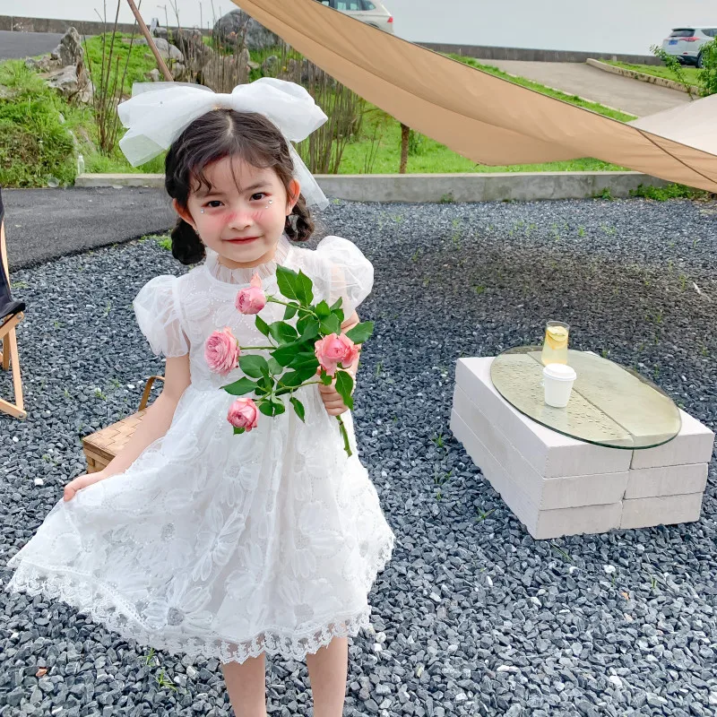 Summer New Arrival korean style girl's baby bubble short sleeve lace princess dress for cute sweet baby girls
Summer New Arrival korean style girl's baby bubble short sleeve lace princess dress for cute sweet baby girls