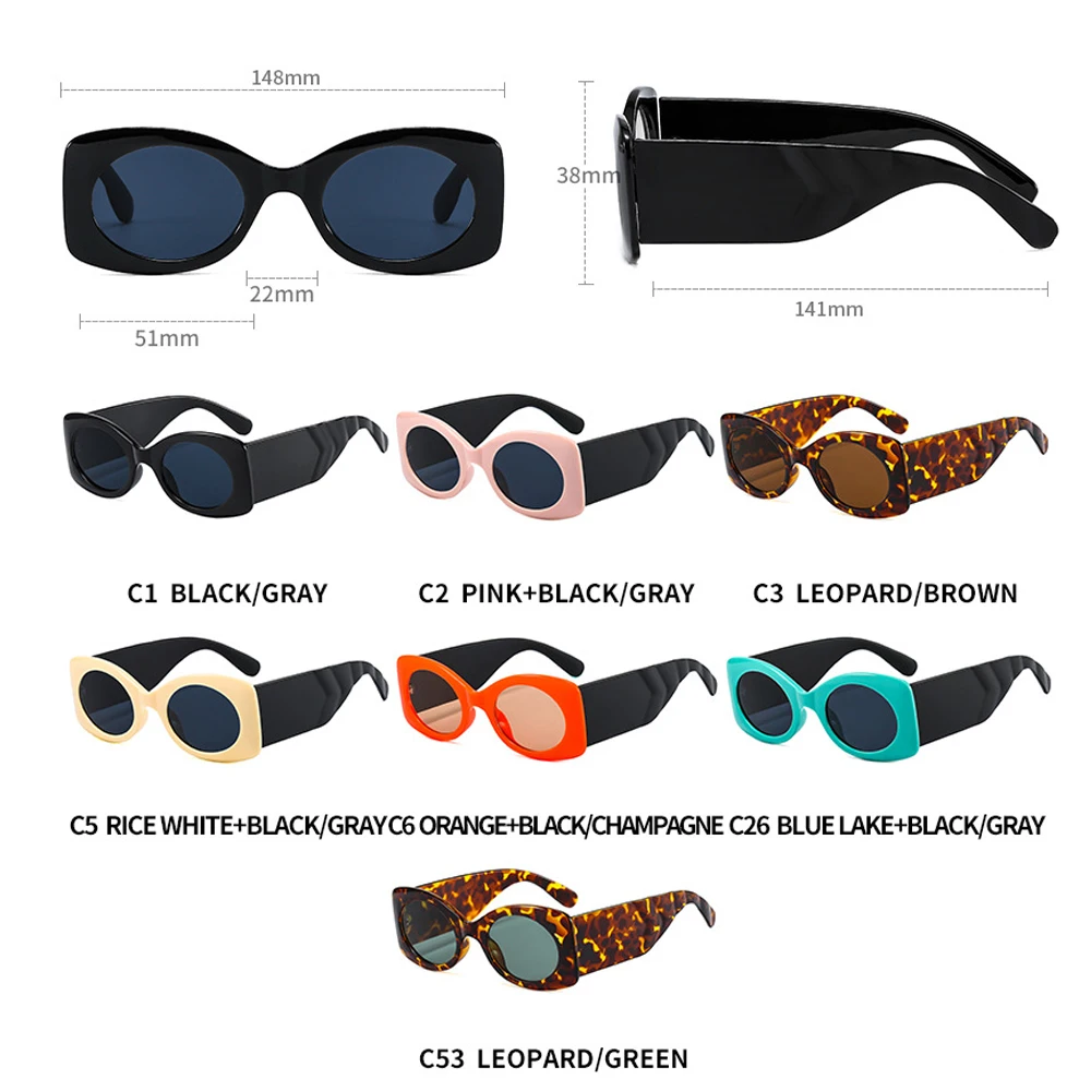 LongKeeper Vintage Oval Sunglasses Women 2021 Brand Designer Fashion Square Sun Glasses Men Colorful Punk Shades Oculos Feminino
LongKeeper Vintage Oval Sunglasses Women 2021 Brand Designer Fashion Square Sun Glasses Men Colorful Punk Shades Oculos Feminino