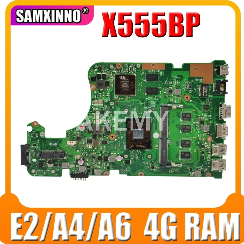 JIANSU For ASUS X555QG X555BP Laotop Mainboard X555Q A555Q A555QG X555QG X555BP X555B Motherboard with E2/A4/A6 4G RAM
JIANSU For ASUS X555QG X555BP Laotop Mainboard X555Q A555Q A555QG X555QG X555BP X555B Motherboard with E2/A4/A6 4G RAM