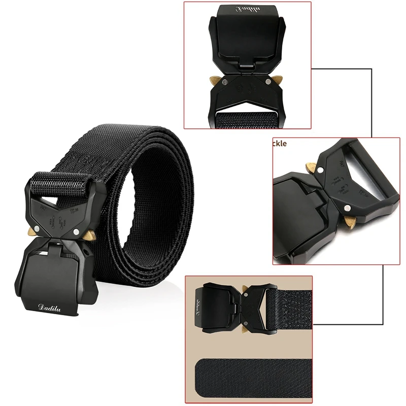 1Pc Tactical Belt Men Nylon Metal Automatic Buckle Military SWAT Combat Belts Knock Off Emergency Survival Outdoor Belt
1Pc Tactical Belt Men Nylon Metal Automatic Buckle Military SWAT Combat Belts Knock Off Emergency Survival Outdoor Belt