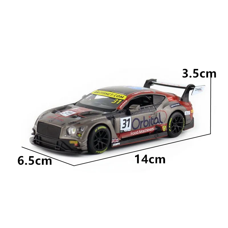Литая игрушка модель 1:32 Blancpain GT Bentley Continental NO.31 автомобиль выдвижная дверь