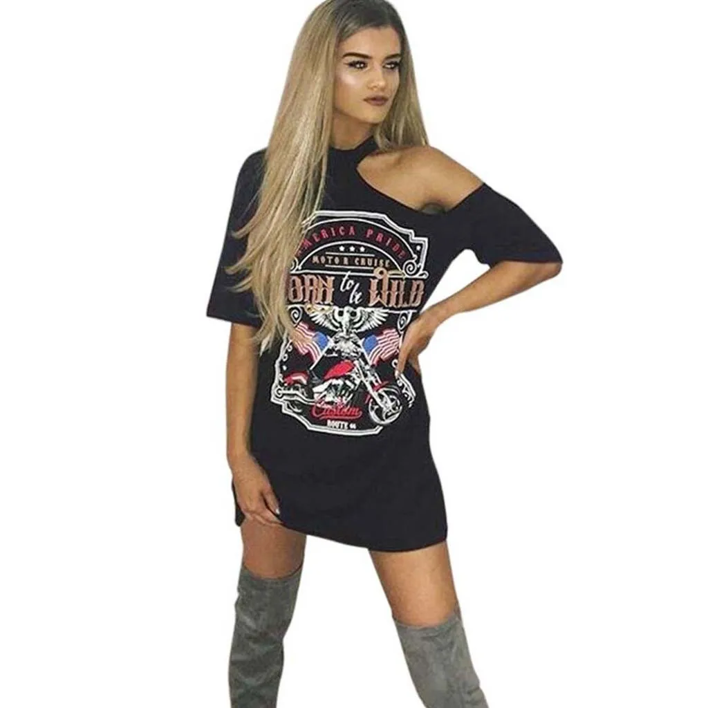 Women Vintage Off Shoulder Style Long T-Shirt Mini Dress Female Fashion Cool Print Streetwear Sexy Skirt
Women Vintage Off Shoulder Style Long T-Shirt Mini Dress Female Fashion Cool Print Streetwear Sexy Skirt