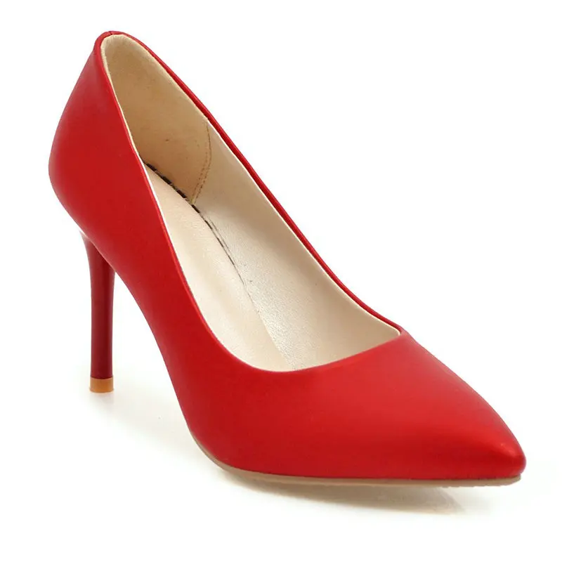 Fashion Women Shoes Pointed Toe Pumps Red Silver 9CM High Heels Dress Party Shoes Woman Big Size 34-43
Fashion Women Shoes Pointed Toe Pumps Red Silver 9CM High Heels Dress Party Shoes Woman Big Size 34-43