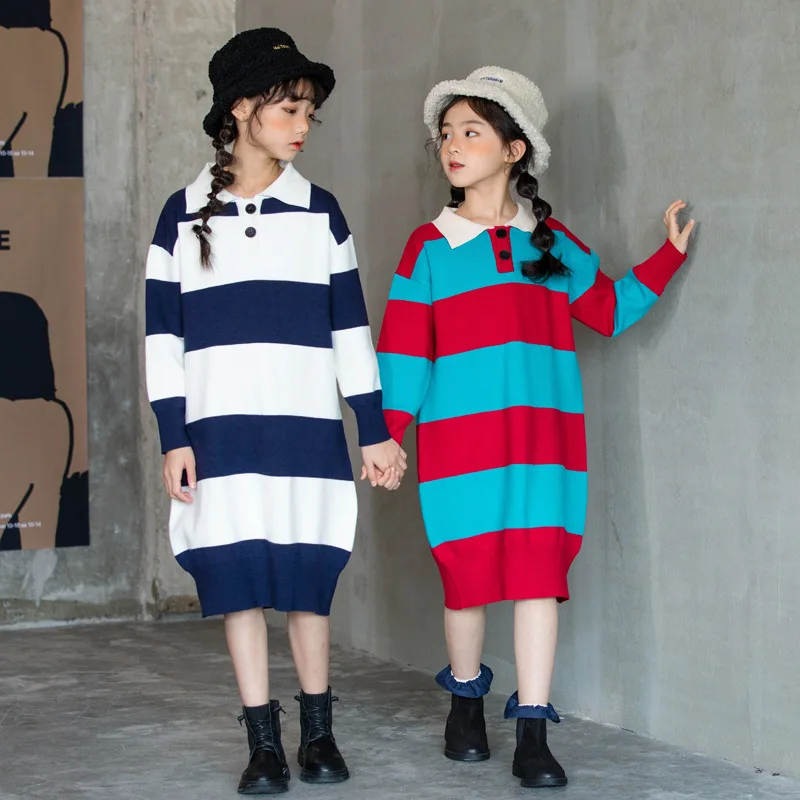 6Y To 16Y Kids and Teen Girls Stripe Knitting Dress Autumn 2020 Korean-Style Children Clothing Fashion Casual Midi Dress, #9182
6Y To 16Y Kids and Teen Girls Stripe Knitting Dress Autumn 2020 Korean-Style Children Clothing Fashion Casual Midi Dress, #9182