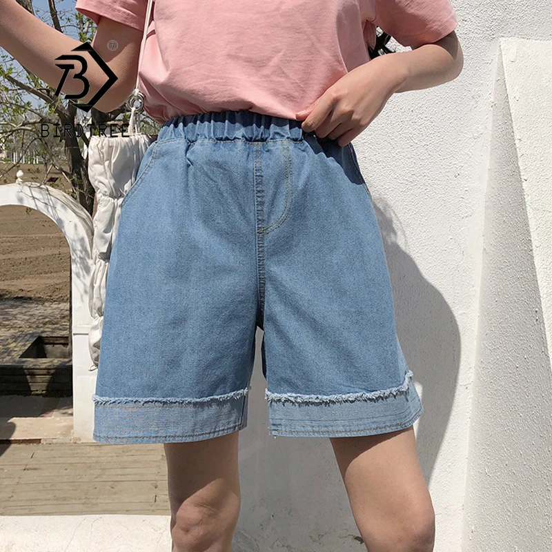 Summer Women's Vintage Plus Size Solid Wide Leg Denim Shorts Pockets Loose Casual Elastic High Waist All-match Shorts B18573X
Summer Women's Vintage Plus Size Solid Wide Leg Denim Shorts Pockets Loose Casual Elastic High Waist All-match Shorts B18573X