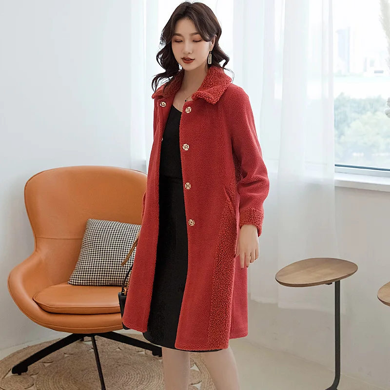 2020 Winter Fur Coat Female Sheep Shearing Loose Comfortable Particle Wool Composite Fur all-in-one Womens Coat M283
2020 Winter Fur Coat Female Sheep Shearing Loose Comfortable Particle Wool Composite Fur all-in-one Womens Coat M283