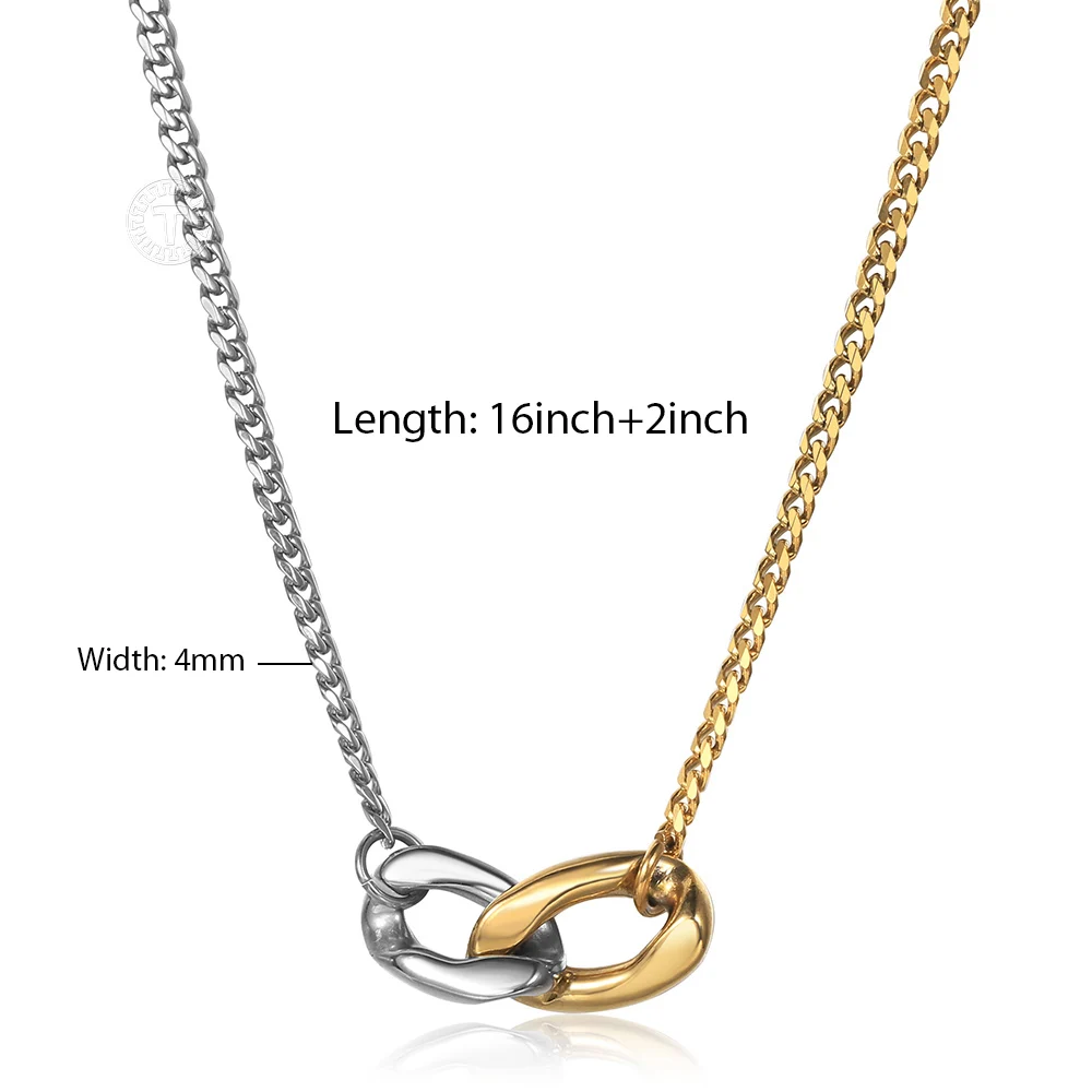 New Design Gold Mix Silver Color Necklaces For Women Girls Infinity Cuban Charm Choker Stainless Steel Length Adjustable DN288
New Design Gold Mix Silver Color Necklaces For Women Girls Infinity Cuban Charm Choker Stainless Steel Length Adjustable DN288