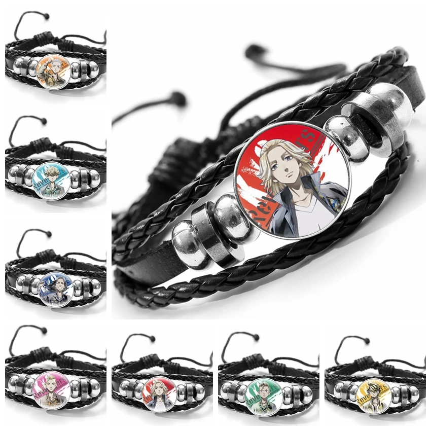 Tokyo Revengers Leather Bracelet Anime Manjiro Ken Takemichi Hinata Atsushi Chibi Snap Button Bangles Cosplay Jewelry Gift Props
Tokyo Revengers Leather Bracelet Anime Manjiro Ken Takemichi Hinata Atsushi Chibi Snap Button Bangles Cosplay Jewelry Gift Props