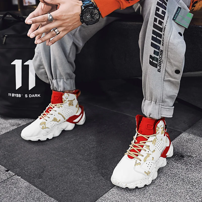 Spring New Men's High top Basketball Shoes Fashion Printed Trend Trainers Sneakers Men Non-slip Outdoor Hip-hop Sports Shoes Men
Spring New Men's High top Basketball Shoes Fashion Printed Trend Trainers Sneakers Men Non-slip Outdoor Hip-hop Sports Shoes Men