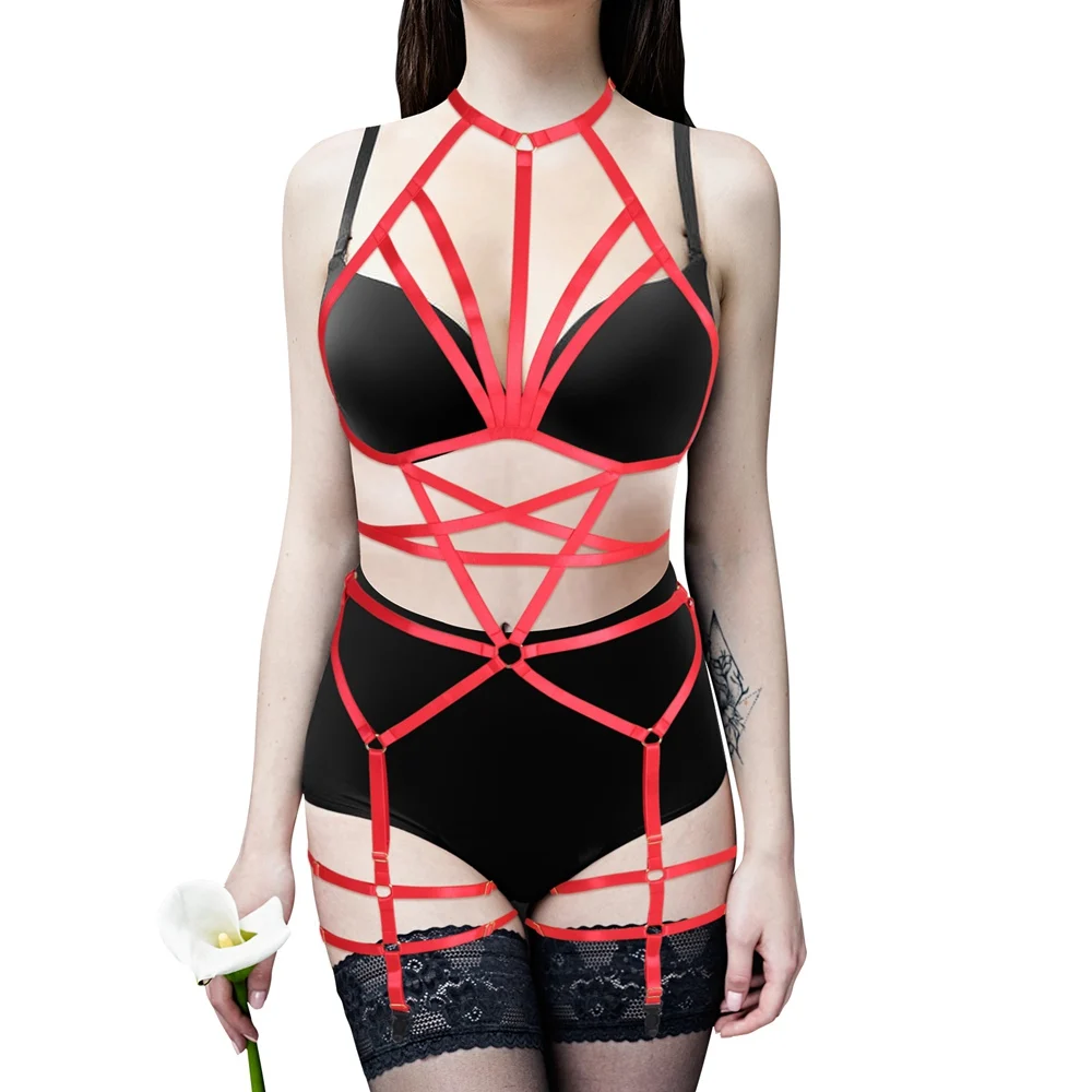 Elastic Hollow Out Stocking Bandages Sexy Festival Rave Women Harness Belt Strappy Full Body Harness Cage Bra Crop Tops Bralette
Elastic Hollow Out Stocking Bandages Sexy Festival Rave Women Harness Belt Strappy Full Body Harness Cage Bra Crop Tops Bralette