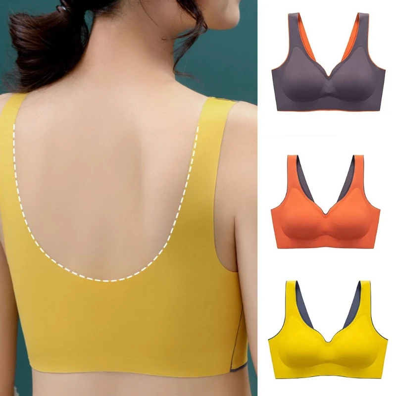 Women Plus Size Invisible Seamless Bra Wirefree Removable Padded Sleep Bralette V-Neck Yoga Sport Push Up Vest Tank Top
Women Plus Size Invisible Seamless Bra Wirefree Removable Padded Sleep Bralette V-Neck Yoga Sport Push Up Vest Tank Top