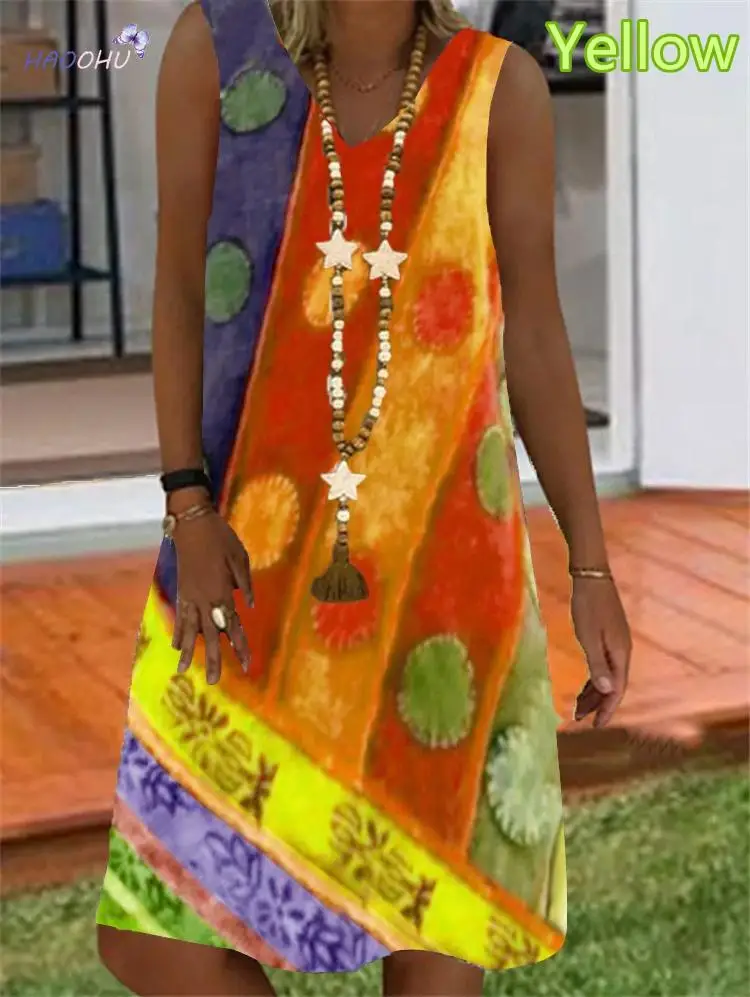 HAOOHU Women's Clothing 2021 Summer Loose Soft Thin Dresses Elegant S-5XL Sleeveless Vintage Printed Casual V-Neck Dress Fashion
HAOOHU Women's Clothing 2021 Summer Loose Soft Thin Dresses Elegant S-5XL Sleeveless Vintage Printed Casual V-Neck Dress Fashion