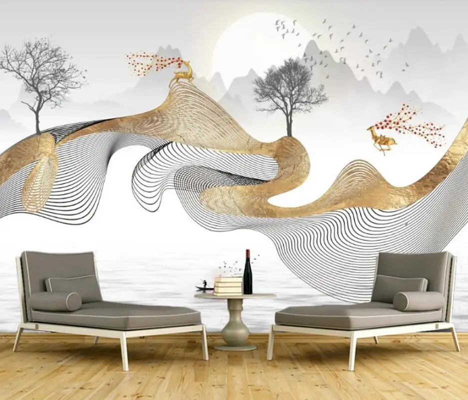 AINYOOUSEM New Chinese Elk Landscape Background Wall papier peint papel de parede wall paper 3d wallpaper stickers
AINYOOUSEM New Chinese Elk Landscape Background Wall papier peint papel de parede wall paper 3d wallpaper stickers