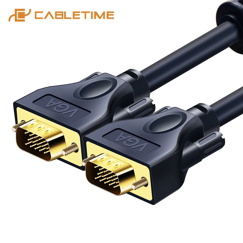 CABLETIME VGA Cable 3+9C Braided High Premium Shielding VGA to VGA M/M 15M PIN For HDTV PC Laptop TV Extend Cable C128
CABLETIME VGA Cable 3+9C Braided High Premium Shielding VGA to VGA M/M 15M PIN For HDTV PC Laptop TV Extend Cable C128