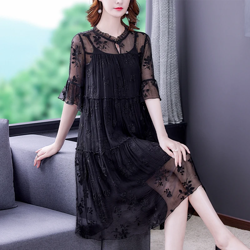 Women Summer Elegant Embroidery Dress Festa High Quality Wedding Party Robe Femme Vintage Runway Designer Vestidos
Women Summer Elegant Embroidery Dress Festa High Quality Wedding Party Robe Femme Vintage Runway Designer Vestidos