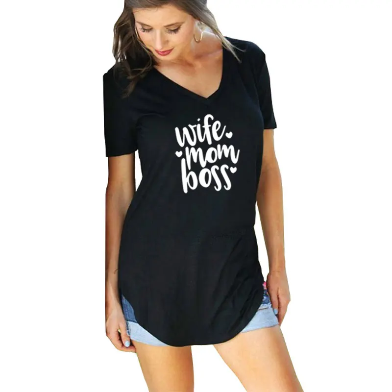 Wife Mom Boss Letters Print Women tshirt Casual Funny t shirt For Lady Girl Top Tee funny T Shirts
Wife Mom Boss Letters Print Women tshirt Casual Funny t shirt For Lady Girl Top Tee funny T Shirts